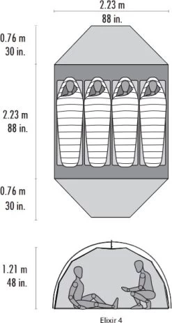 MSR Elixir™ 4 Tent -Udendørs Udstyrsbutik 65100100 2