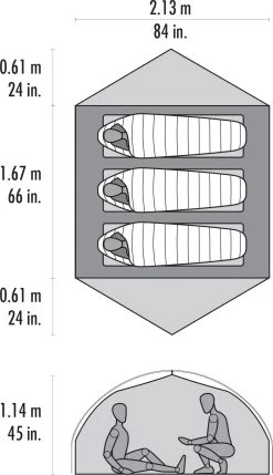 MSR Carbon Reflex™ 3 Ultralight Tent -Udendørs Udstyrsbutik 65100146 2