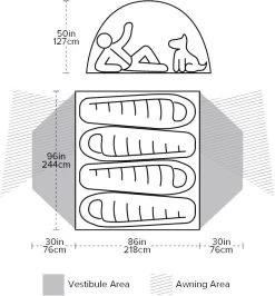 Big Agnes Copper Spur HV UL4 Tent -Udendørs Udstyrsbutik 65100149 7