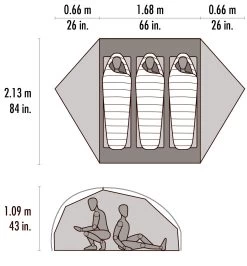 MSR FreeLite™ 3 Ultralight Tent -Udendørs Udstyrsbutik 65100158 8